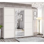 Шкаф-купе "ДСП из 4-х частей с зеркалом" 2,2м